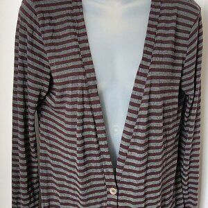 NWT MICHAEL STARS Women's Lightweight Knit Striped Button Down Cardigan  OSFM